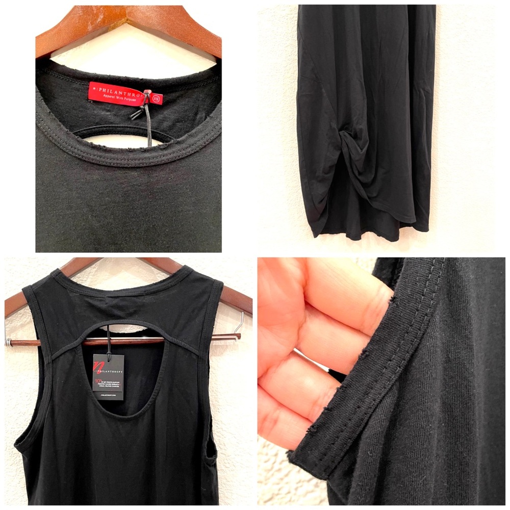NWT N:Philanthropy Black Cat “Boo” Tank Dress - Picture 9 of 11
